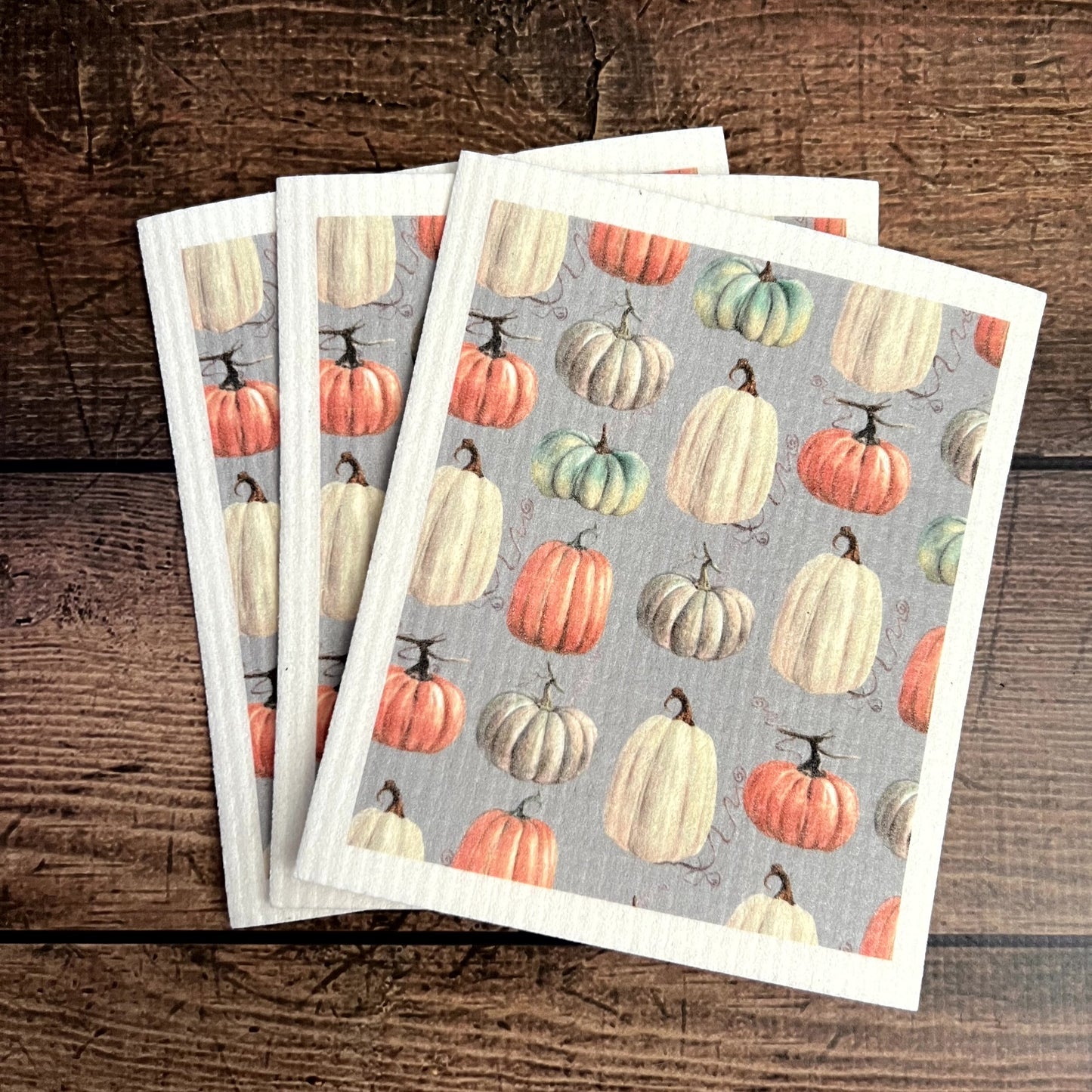 Fall Pumpkins - Swedish Dischloth