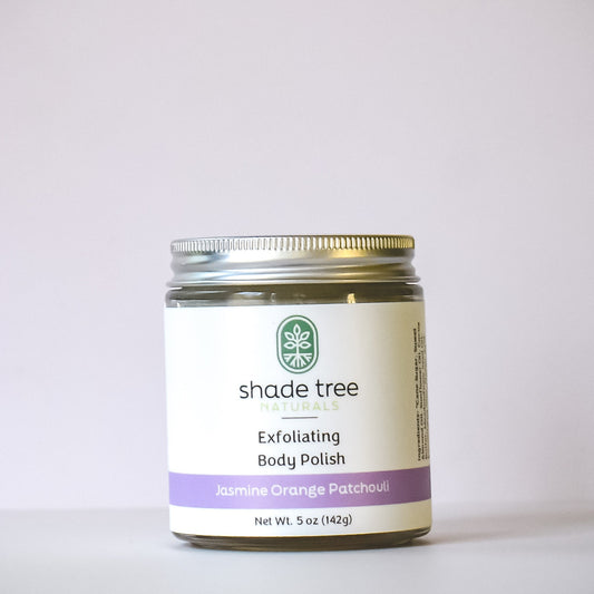 Jar of Shade Tree Exfoliating Body Polish on a white background