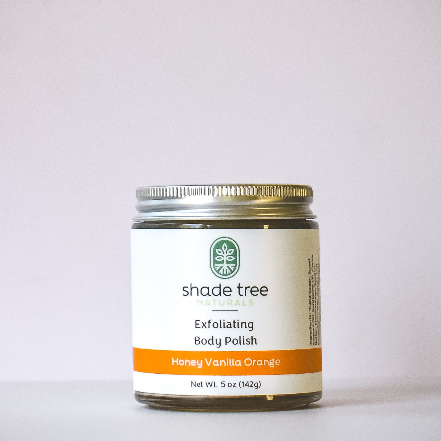 Jar of Shade Tree Exfoliating Body Polish on a white background