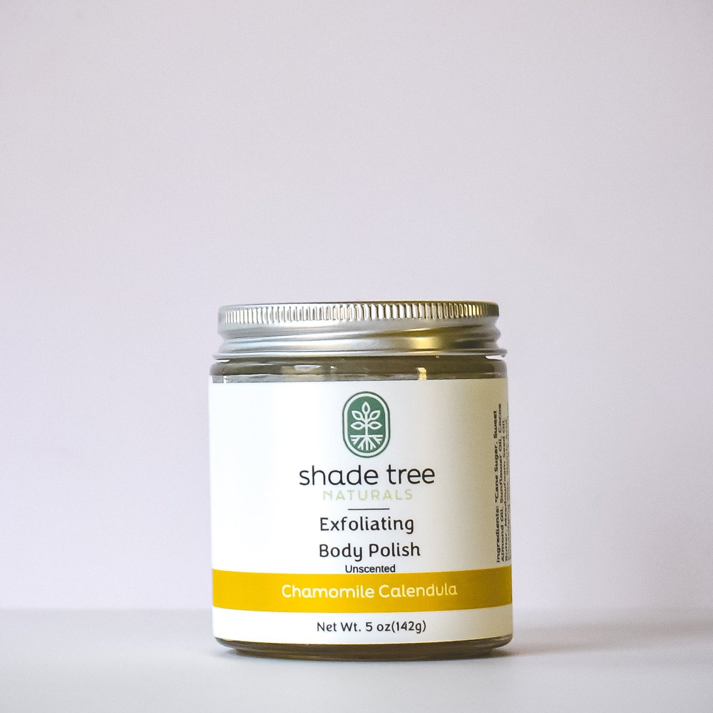 Jar of Shade Tree Exfoliating Body Polish on a white background