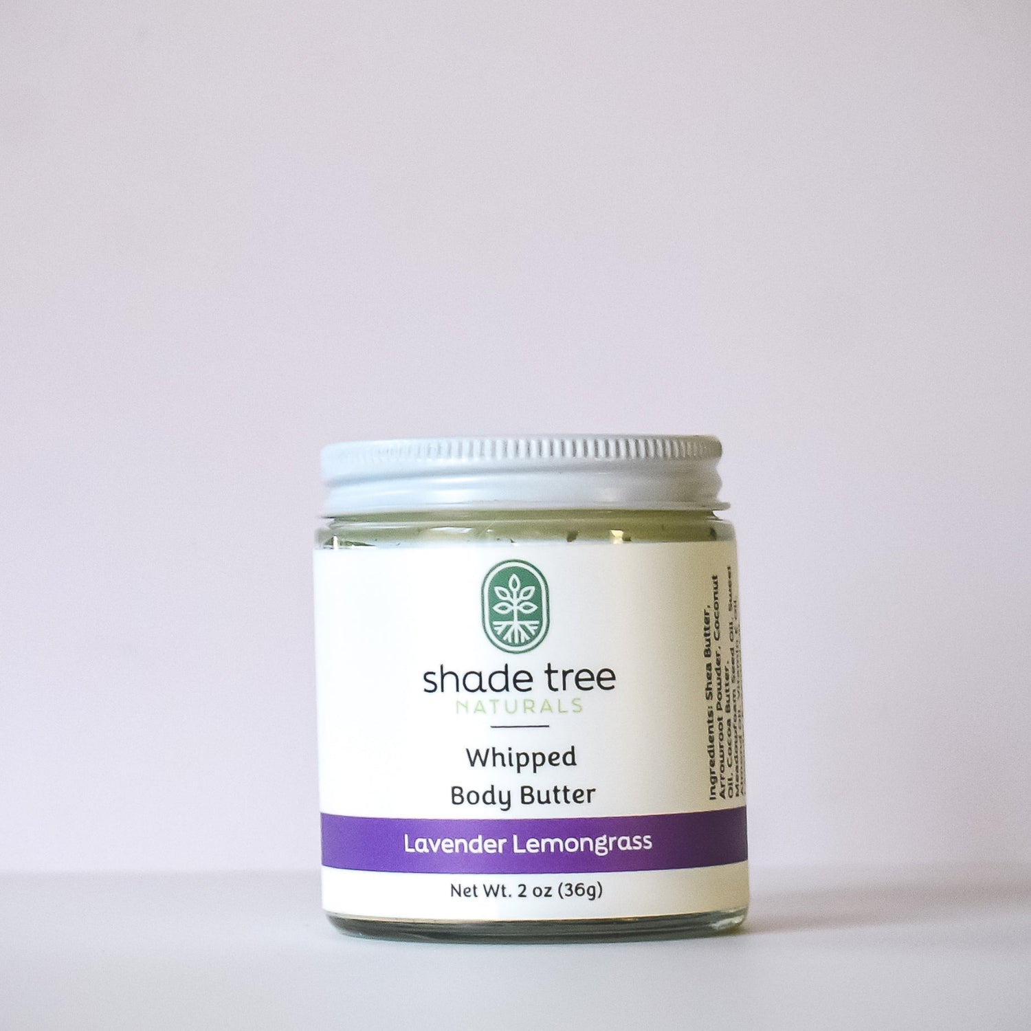 Jar of Shade Tree Whipped Body Butter on a white background