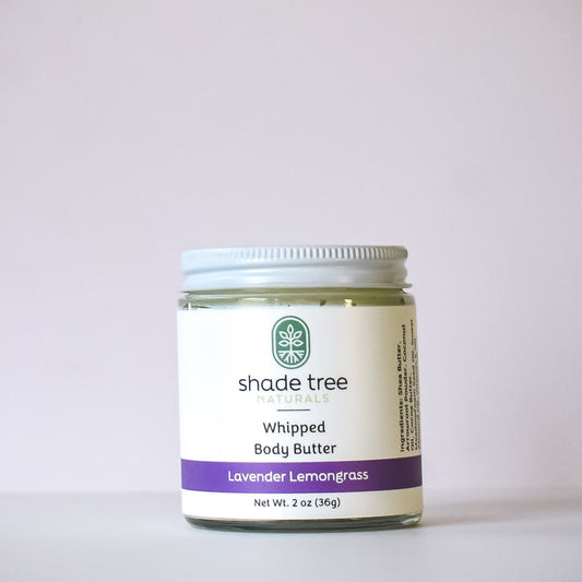 Jar of Shade Tree Whipped Body Butter on a white background